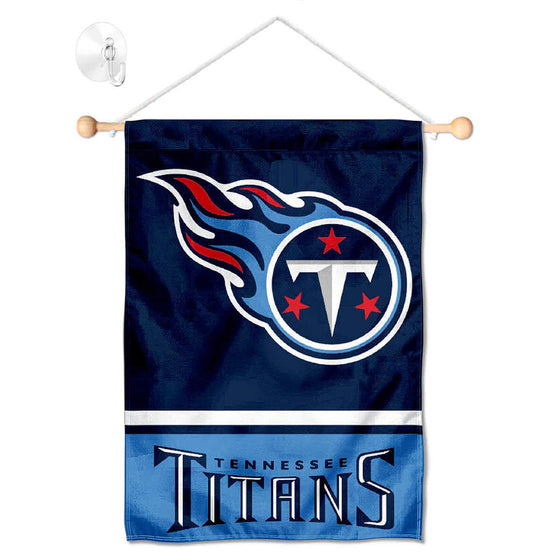 Tennessee Titans Banner Window Wall Hanging Flag with Suction Cup