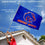 College Flags & Banners Co. Boise State Broncos Blue Flag with Pole and Bracket Complete Set