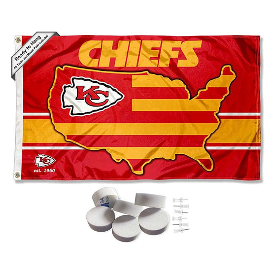 Kansas City Chiefs Nation Banner and Tapestry Wall Tack Pads