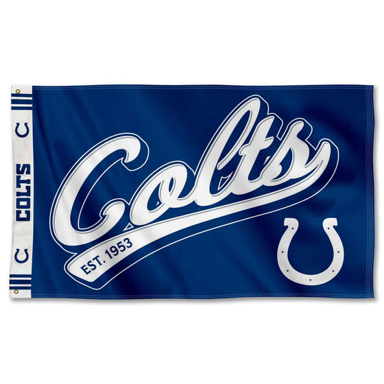 WinCraft Indianapolis Colts Script Logo Premium Flag