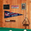 Columbus Blue Jackets Pennant Flag and Wall Tack Pads Mounts