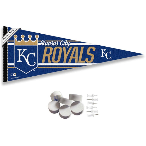 Kansas City Royals Pennant Banner and Wall Tack Pads