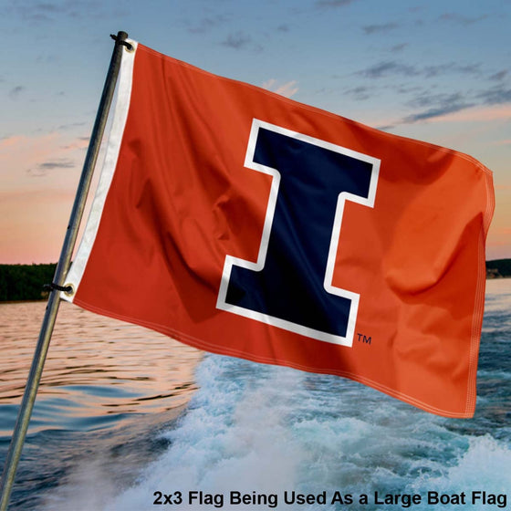 College Flags & Banners Co. Illinois Fighting Illini Small 2x3 Foot Flag