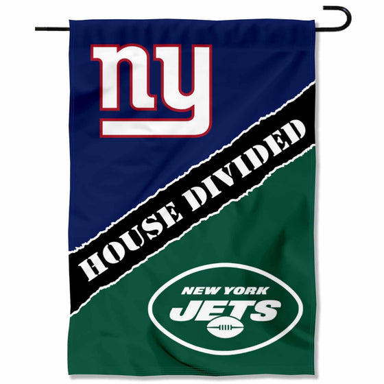 WinCraft House Divided Giants and Jets Double Sided Garden Flag