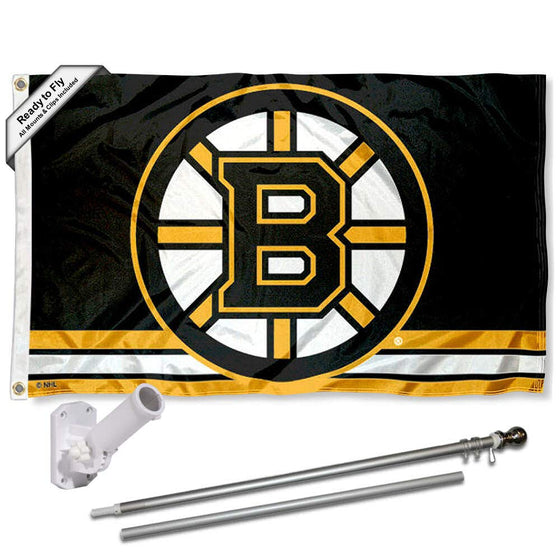 WinCraft Boston Bruins Flag Pole and Bracket Set