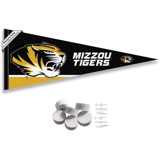 College Flags & Banners Co. Missouri Tigers Pennant Flag and Wall Tack Mount Pads