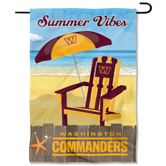 WinCraft Washington Commanders Summer Decorative Seasonal Garden Flag Double Sided Banner