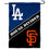 WinCraft House Divided Dodgers and Giants Double Sided Garden Flag