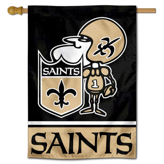 WinCraft New Orleans Saints Sir Saint Mascot Double Sided House Flag