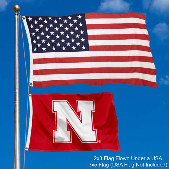 College Flags & Banners Co. Nebraska Cornhuskers Small 2x3 Foot Flag