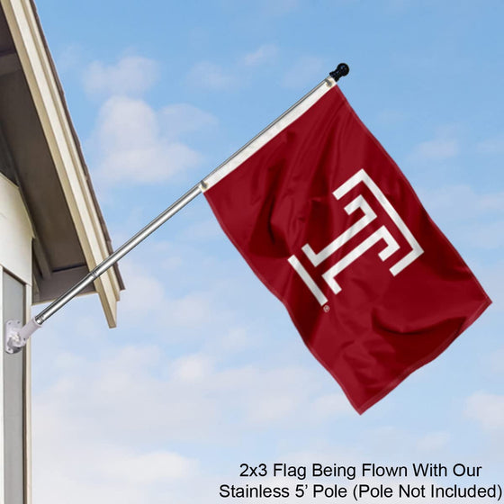 College Flags & Banners Co. Temple Owls Small 2x3 Foot Flag