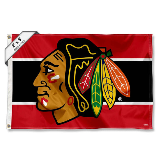 WinCraft Chicago Blackhawks Small 2x3 Foot Banner Flag