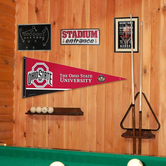 College Flags & Banners Co. Ohio State Buckeyes Pennant Flag and Wall Tack Mount Pads