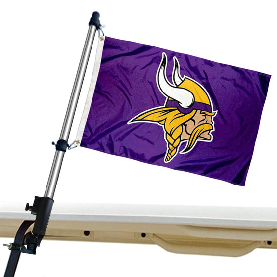 WinCraft Minnesota Vikings Golf Cart Flag Pole and Holder Mounting Bracket