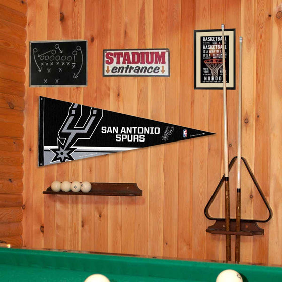 San Antonio Spurs Pennant Flag and Wall Tack Pads Mounts