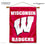 Wisconsin Badgers Double Sided House Flag and Wood Banner Pole Set