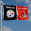 WinCraft Pittsburgh Steelers and Cleveland Browns House Divided Flag Rivalry Banner