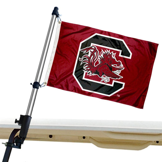 South Carolina Gamecocks Golf Cart Flag Pole and Holder Mounting Bracket