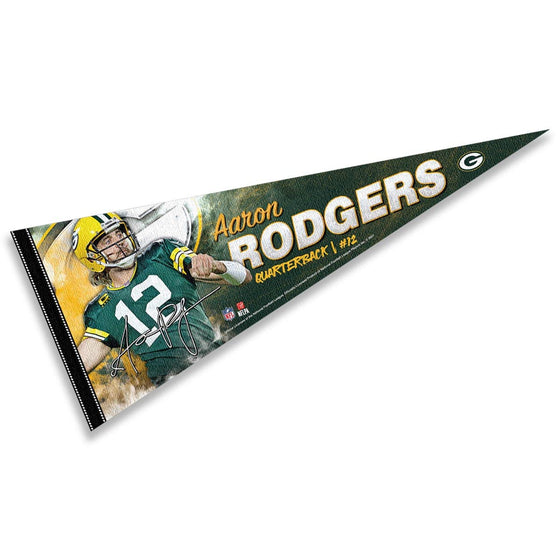 WinCraft Green Bay Packers Rodgers Pennant Banner Flag