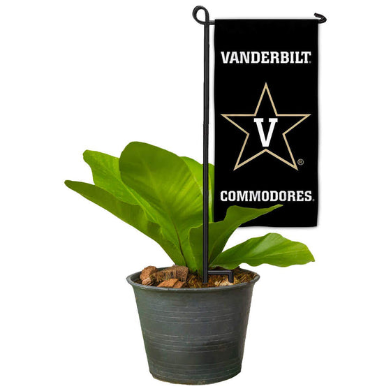 College Flags & Banners Co. Vanderbilt Commodores Mini Garden and Flower Pot Flag Topper