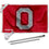 College Flags & Banners Co. Ohio State Buckeyes Block O Logo Flag with Pole and Bracket Holder University Set