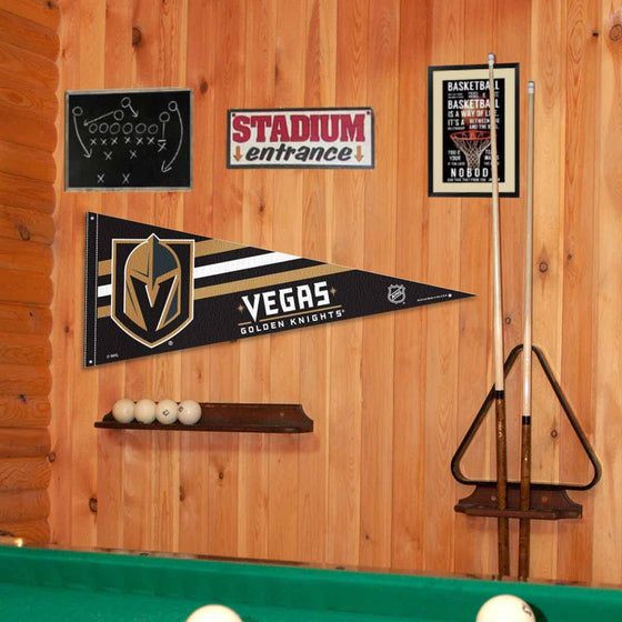 Vegas Golden Knights Pennant Flag and Wall Tack Pads Mounts