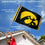 College Flags & Banners Co. Iowa Hawkeyes Stripes Flag with Pole and Bracket Kit