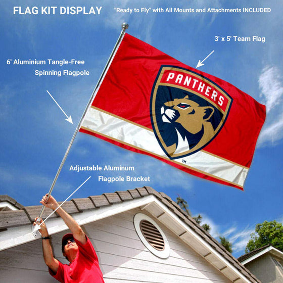 WinCraft Florida Panthers Flag Pole and Bracket Set