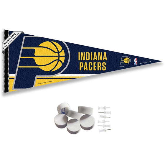 Indiana Pacers Pennant Flag and Wall Tack Pads Mounts