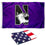 College Flags & Banners Co. Northwestern Wildcats Flag and USA 3x5 Flag Set