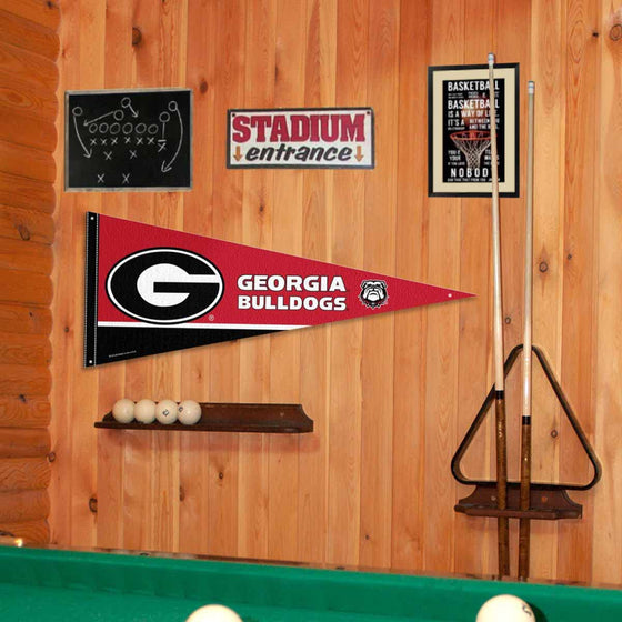 College Flags & Banners Co. Georgia Bulldogs Pennant Flag and Wall Tack Mount Pads