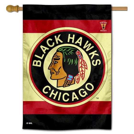 WinCraft Chicago Blackhawks Vintage Retro Two Sided House Flag