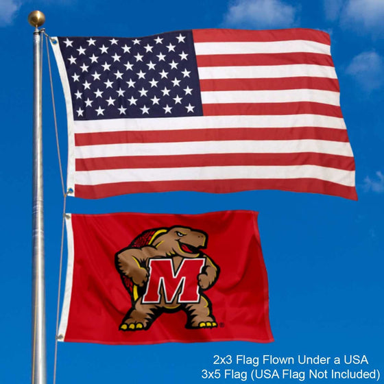 College Flags & Banners Co. Maryland Terrapins Small 2x3 Foot Flag