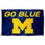 College Flags & Banners Co. Michigan Wolverines Go Blue and USA Flag 3x5 Set