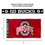 College Flags & Banners Co. Ohio State Buckeyes Go Bucks Printed Header 3x5 Foot Banner Flag