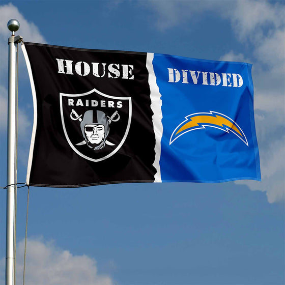 WinCraft Raiders and Chargers House Divided Flag Rivalry Banner