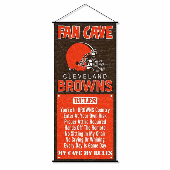 WinCraft Cleveland Browns Man Cave Fan Banner Wall Door Scroll