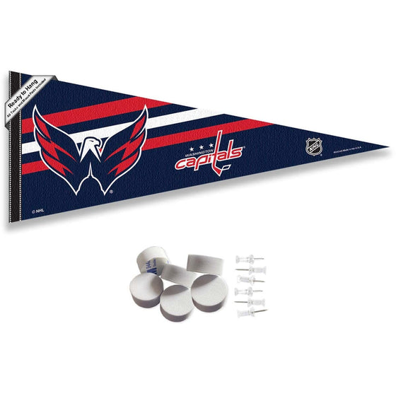 Washington Capitals Pennant Flag and Wall Tack Pads Mounts