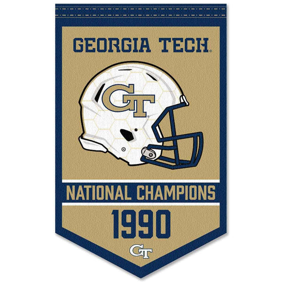 Georgia Tech Yellow Jackets Football National Champions Banner