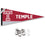 College Flags & Banners Co. Temple Owls Pennant Flag and Wall Tack Mount Pads