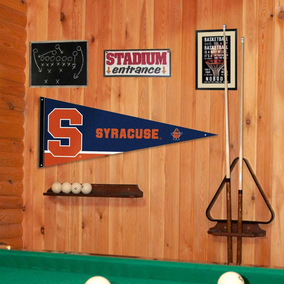 College Flags & Banners Co. Syracuse Orange Pennant Flag and Wall Tack Mount Pads