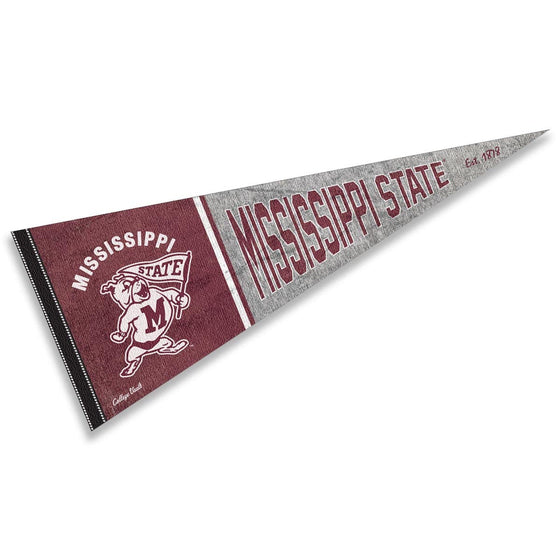 Mississippi State Bulldogs Pennant Throwback Vintage Banner