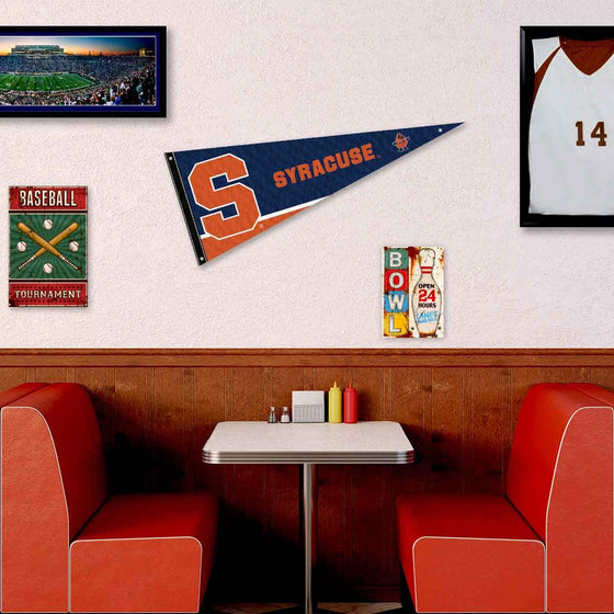 College Flags & Banners Co. Syracuse Orange Pennant Flag and Wall Tack Mount Pads