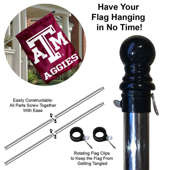 College Flags & Banners Co. Texas A&M Aggies Outdoor Flag with Flag Pole Set