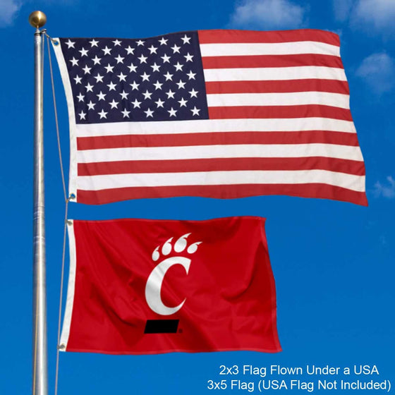 College Flags & Banners Co. Cincinnati Bearcats Small 2x3 Foot Flag