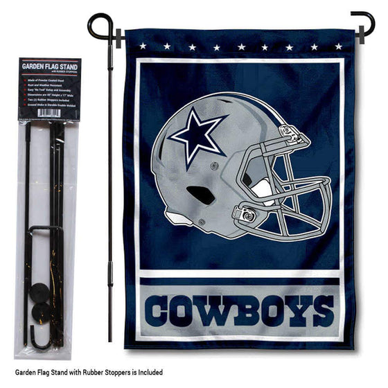 WinCraft Dallas Cowboys Football Garden Flag and Pole Stand Holder