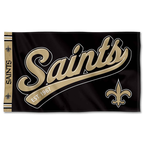 WinCraft New Orleans Saints Script Logo Premium Flag