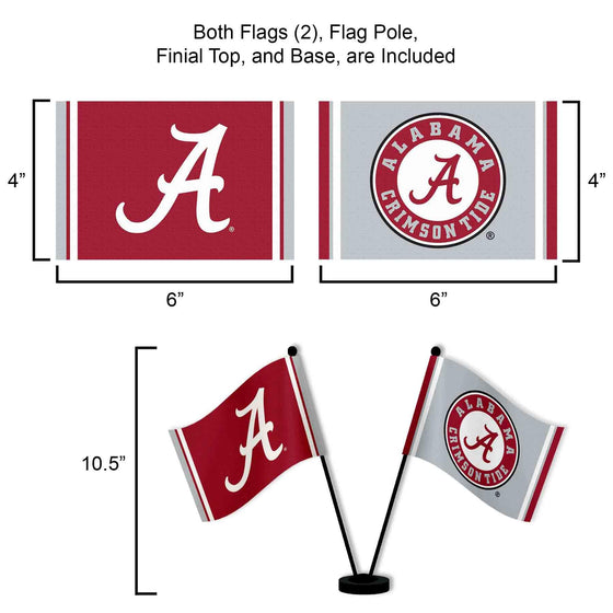 WinCraft Alabama Crimson Tide Desk and Table Top Flags