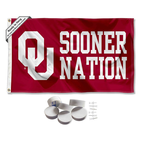 College Flags & Banners Co. Oklahoma Sooners Sooner Nation Banner and Tapestry Wall Tack Pads