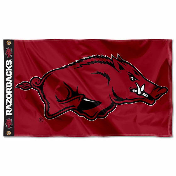 College Flags & Banners Co. Arkansas Razorbacks Printed Header 3x5 Foot Banner Flag